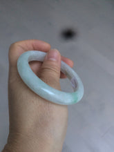 Load image into Gallery viewer, 52.5 mm Certified Type A 100% Natural sunny green/white Jadeite jade bangle m97-5059