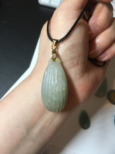 Load image into Gallery viewer, 100% Natural type A light green/gray candied dates Jadeite Jade pendant AX155