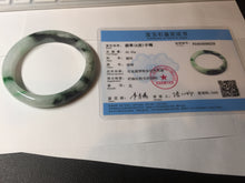 Load image into Gallery viewer, 56.9mm 100% natural Type A sunny green white jadeite jade bangle BN7-8239
