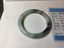 Load image into Gallery viewer, 56.9mm 100% natural Type A sunny green white jadeite jade bangle BN7-8239
