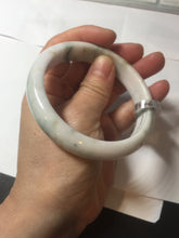 Load image into Gallery viewer, 59.6mm Certificated Type A 100% Natural White green red purplewith green floating flowers Jadeite Jade bangle G110-9546