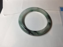 Load image into Gallery viewer, 56.9mm 100% natural Type A sunny green white jadeite jade bangle BN7-8239