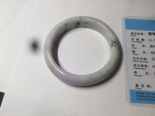 Load image into Gallery viewer, 54.5mm Certified 100% natural Type A green/purple jadeite jade bangle AH88-0772