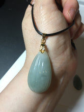 Load image into Gallery viewer, 100% Natural type A light green/gray candied dates Jadeite Jade pendant AX155
