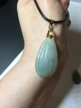 Load image into Gallery viewer, 100% Natural type A light green/gray candied dates Jadeite Jade pendant AX155