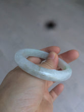Load image into Gallery viewer, 52.5 mm Certified Type A 100% Natural sunny green/white Jadeite jade bangle m97-5059
