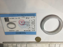 Load image into Gallery viewer, 58.7mm Certified Type A 100% Natural icy watery green/purple chubby Jadeite Jade bangle BP222-9540