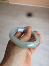 Load image into Gallery viewer, 57.4mm Certified 100% natural Type A icy watery green/white/gray jadeite jade bangle AY70-0343