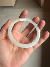 Load image into Gallery viewer, 56mm certified 100% natural type A light yellow brown sugar flat jadeite jade bangle PA169-6634