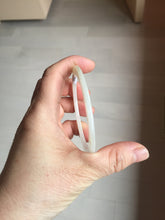 Load image into Gallery viewer, 56mm certified 100% natural type A light yellow brown sugar flat jadeite jade bangle PA169-6634