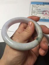 Load image into Gallery viewer, 56.5mm certified 100% natural Type A light green purple jadeite jade bangle AA32-4276