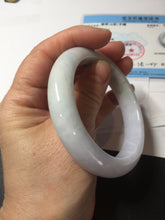 Load image into Gallery viewer, 56.5mm certified 100% natural Type A light green purple jadeite jade bangle AA32-4276