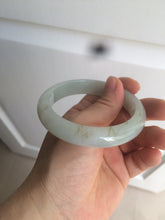 Load image into Gallery viewer, 57.4mm Certified 100% natural Type A icy watery green/white/gray jadeite jade bangle AY70-0343