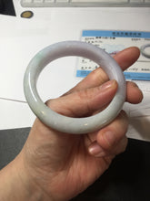 Load image into Gallery viewer, 56.5mm certified 100% natural Type A light green purple jadeite jade bangle AA32-4276