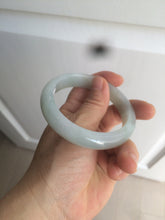 Load image into Gallery viewer, 57.4mm Certified 100% natural Type A icy watery green/white/gray jadeite jade bangle AY70-0343