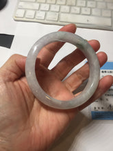 Load image into Gallery viewer, 58.7mm Certified Type A 100% Natural icy watery green/purple chubby Jadeite Jade bangle BP222-9540