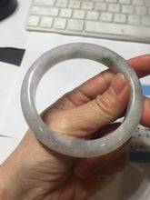 Load image into Gallery viewer, 58.7mm Certified Type A 100% Natural icy watery green/purple chubby Jadeite Jade bangle BP222-9540