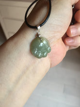 Load image into Gallery viewer, 100% Natural type A green brown doggy paw Jadeite Jade pendant AX154