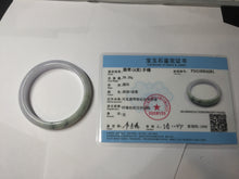 Load image into Gallery viewer, 53mm certified 100% natural Type A light green purple jadeite jade bangle AA33-4281