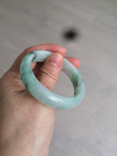 Load image into Gallery viewer, 48.5mm Certified Type A 100% Natural icy light green/white oval Jadeite Jade bangle K101-1696
