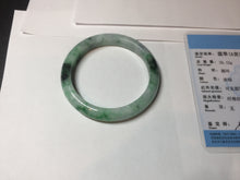 Load image into Gallery viewer, 52.5mm certified 100% natural Type A sunny green purple slim jadeite jade bangle BN9-7083