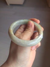 Load image into Gallery viewer, 53.2mm certified type A 100% Natural green/yellow/purple/gray Jadeite Jade bangle G109-3537
