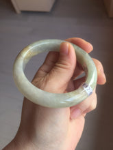 Load image into Gallery viewer, 53.2mm certified type A 100% Natural green/yellow/purple/gray Jadeite Jade bangle G109-3537