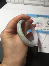Load image into Gallery viewer, 53mm certified 100% natural Type A light green purple jadeite jade bangle AA33-4281