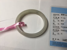 Load image into Gallery viewer, 48mm certified 100% natural Type A icy watery light green yellow white oval jadeite jade bangle PC16-6669