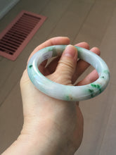 Load image into Gallery viewer, 60.2mm certified Type A 100% Natural light green sunny green light purple Jadeite Jade bangle BK139-5281