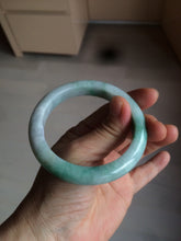 Load image into Gallery viewer, 55.8mm certified 100% natural Type A sunny green/white/red jadeite jade bangle BF80-4482