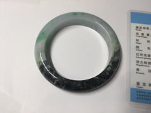 Load image into Gallery viewer, 53.5mm certified 100% natural Type A sunny green dark green purple jadeite jade bangle AA34-4258