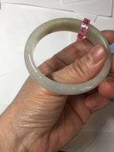 Load image into Gallery viewer, 48mm certified 100% natural Type A icy watery light green yellow white oval jadeite jade bangle PC16-6669
