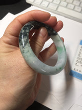 Load image into Gallery viewer, 53.5mm certified 100% natural Type A sunny green dark green purple jadeite jade bangle AA34-4258