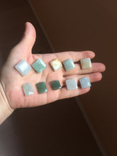 Load image into Gallery viewer, 100% Natural type A  light green/yellow square or rectangle Jadeite Jade safe and sound pendant group BP62