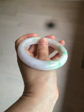 Load image into Gallery viewer, 59.5mm Certificated Type A 100% Natural white/sunny green/purple jadeite jade bangle H114-9141