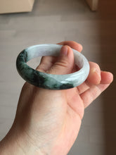 Load image into Gallery viewer, 53.4mm Certified Type A 100% Natural light purple/dark green jadeite Jade bangle BM60