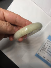 Load image into Gallery viewer, 48mm certified 100% natural Type A icy watery light green yellow white oval jadeite jade bangle PC16-6669