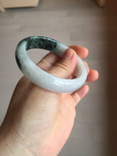 Load image into Gallery viewer, 53.4mm Certified Type A 100% Natural light purple/dark green jadeite Jade bangle BM60