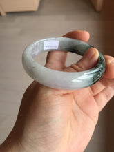 Load image into Gallery viewer, 53.4mm Certified Type A 100% Natural light purple/dark green jadeite Jade bangle BM60