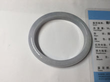 Load image into Gallery viewer, 51.5mm certified Type A 100% Natural icy watery light green purple oval Jadeite Jade bangle AU28-8536