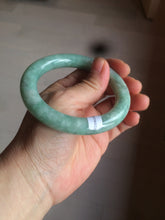 Load image into Gallery viewer, 55mm Certified type A 100% Natural green/white round cut Jadeite bangle BF79-4490