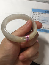 Load image into Gallery viewer, 47mm certified 100% natural Type A icy watery light green yellow white oval jadeite jade bangle PC17-6671