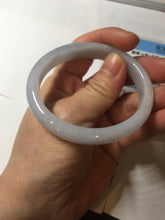 Load image into Gallery viewer, 51.5mm certified Type A 100% Natural icy watery light green purple oval Jadeite Jade bangle AU28-8536
