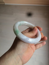 Load image into Gallery viewer, 59.5mm Certificated Type A 100% Natural white/sunny green/purple jadeite jade bangle H114-9141