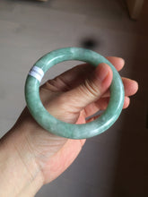 Load image into Gallery viewer, 55mm Certified type A 100% Natural green/white round cut Jadeite bangle BF79-4490