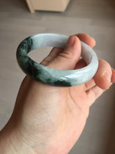 Load image into Gallery viewer, 53.4mm Certified Type A 100% Natural light purple/dark green jadeite Jade bangle BM60