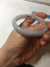 Load image into Gallery viewer, 51.5mm certified Type A 100% Natural icy watery light green purple oval Jadeite Jade bangle AU28-8536