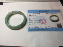 Load image into Gallery viewer, 54.9mm certified natural Type A apple green red jadeite jade bangle BN10-7078