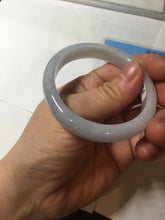 Load image into Gallery viewer, 51.5mm certified Type A 100% Natural icy watery light green purple oval Jadeite Jade bangle AU28-8536